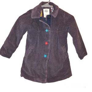 Mini Boden Corduroy Flower Button‎ Jacket Purple 3-4Y